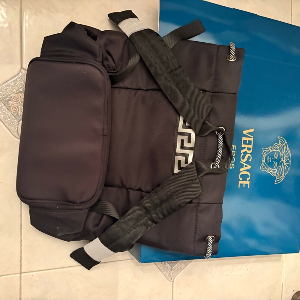 Versace Eros  3.4 oz cologne Black and black Men's Backpack